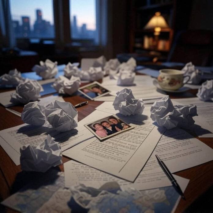 My estate planning mess spilled out on this desk.