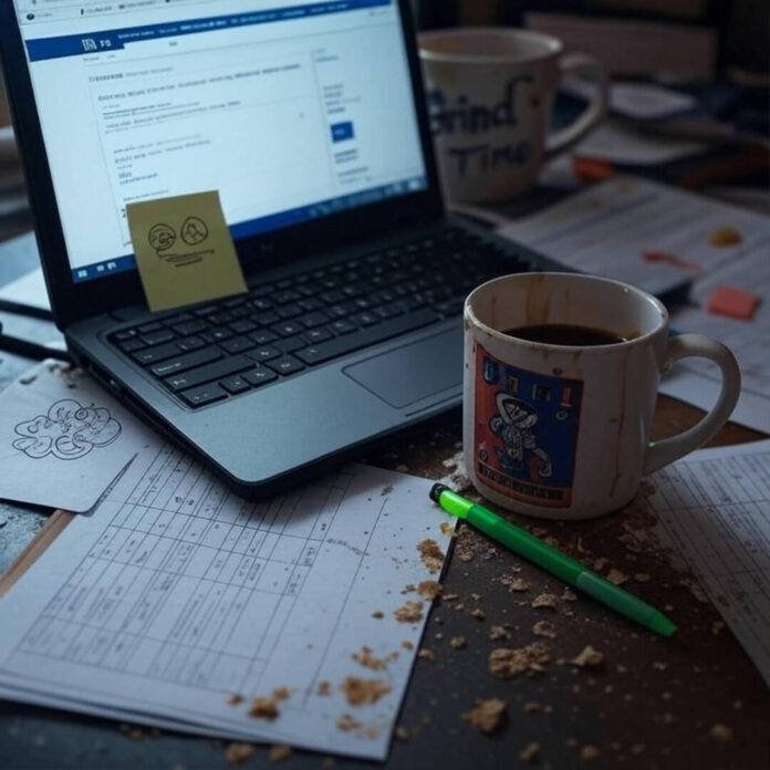 My desk, my stress, my business.