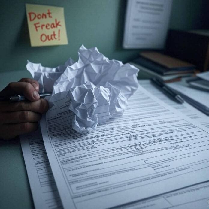My desk when I tried filing in small claims court—total chaos, but I made it!