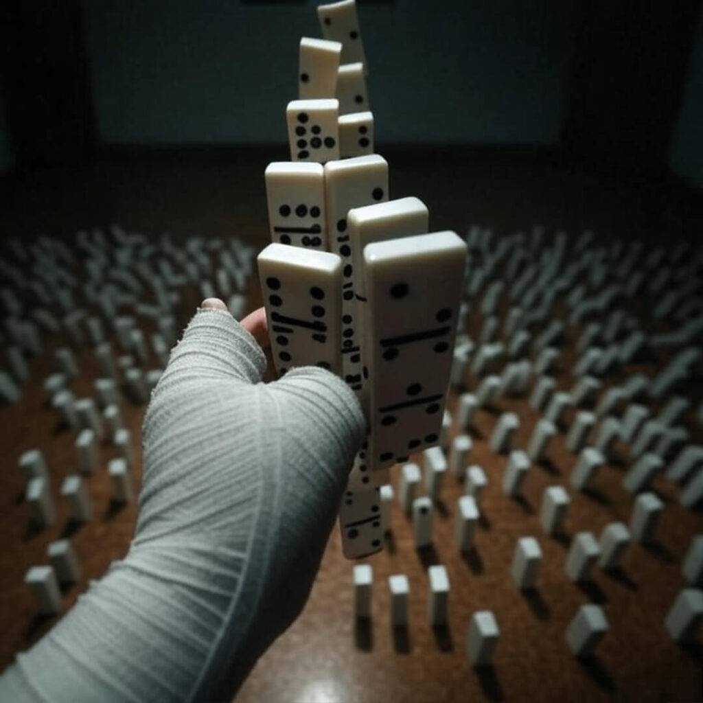 Domino effect of personal injury myths from my own clumsy viewpoint."
