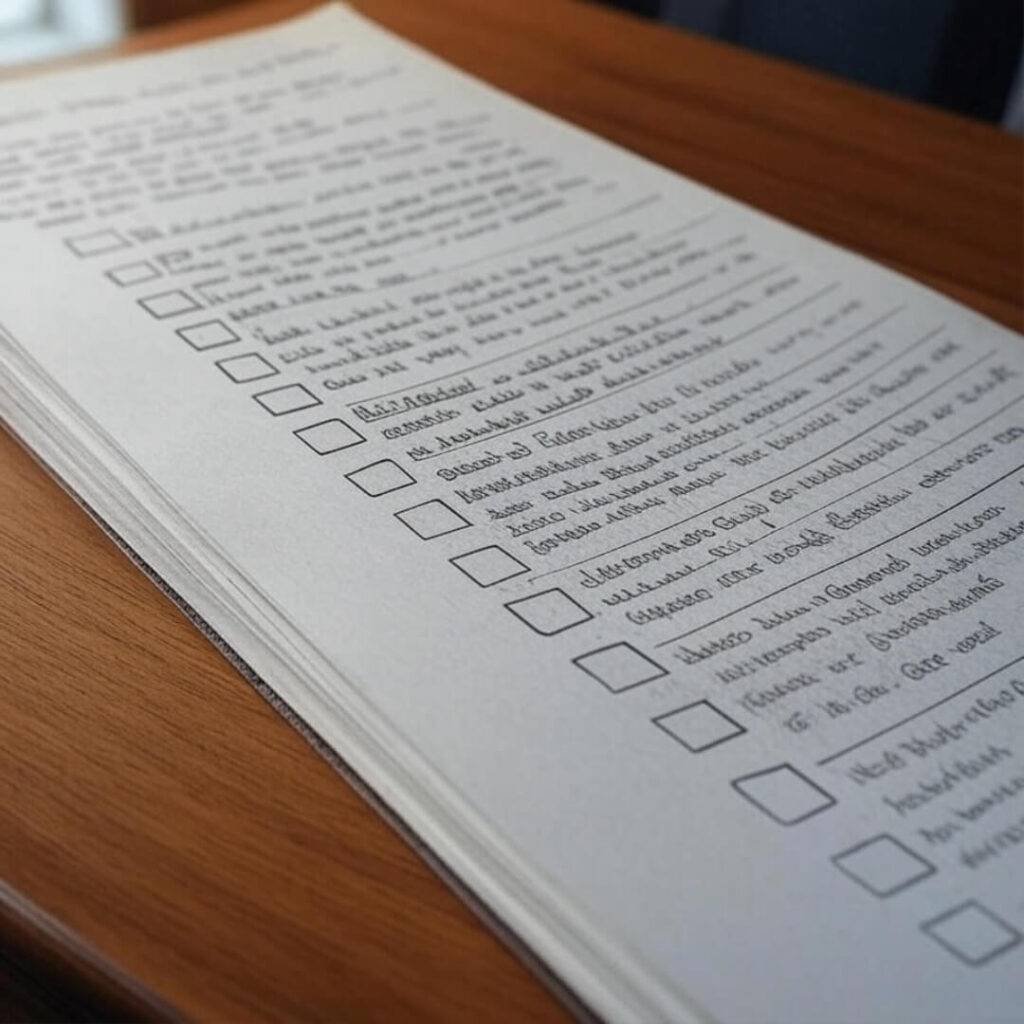 My attempt at business regulations, smudges and all.