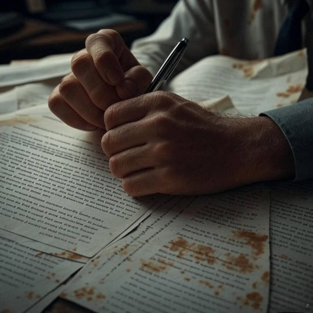 Me, freaking out, almost signing some dumb shit.