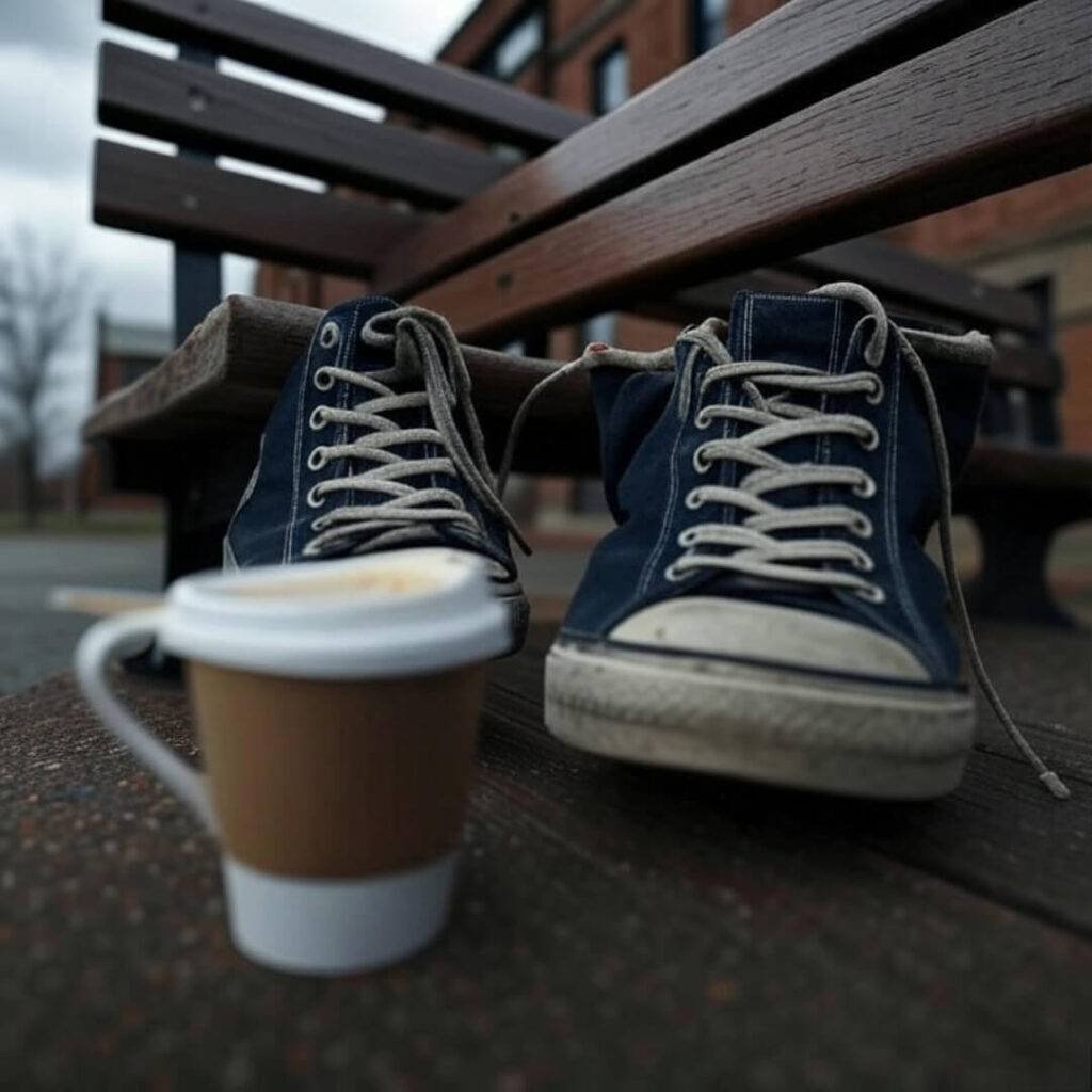 Waiting outside juvenile court, where time drags and my coffee’s cold.