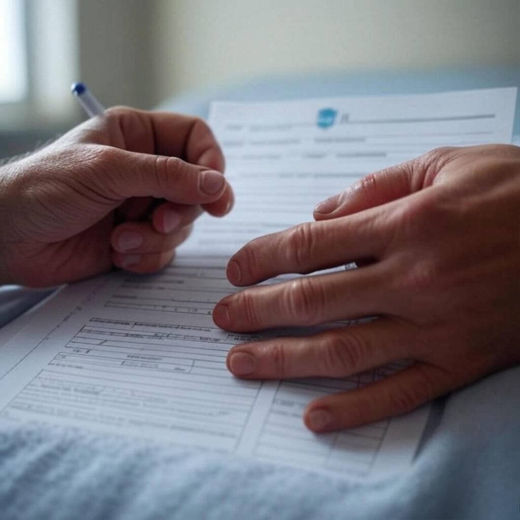 Me, freaking out signing claim papers—wish I’d known what I was doing.
