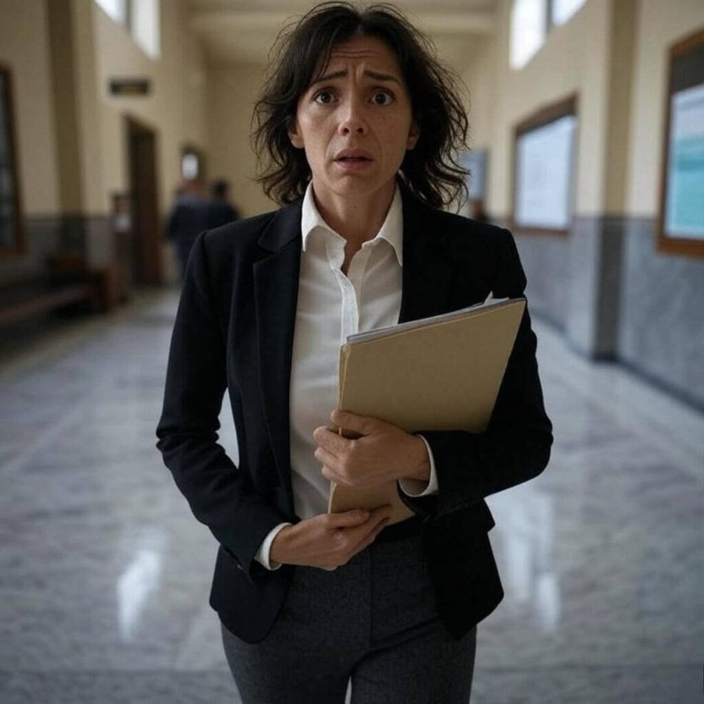 Me, losing it outside court before seeing my defense attorney.