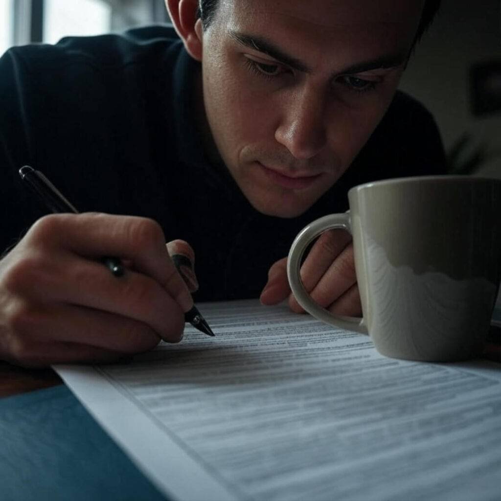 Me, messing up a POA signature at 2 a.m.