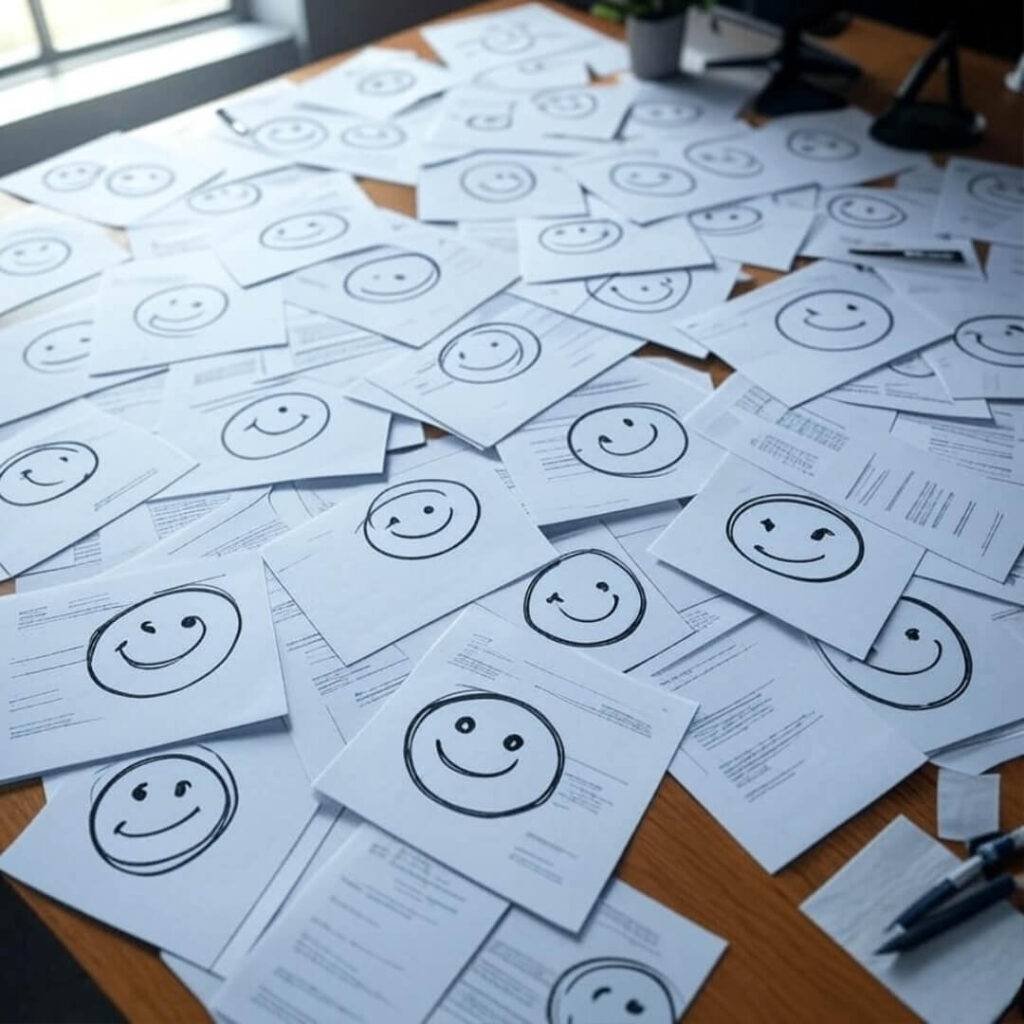 Doodled non-disclosure agreement types on a founder’s sloppy desk.