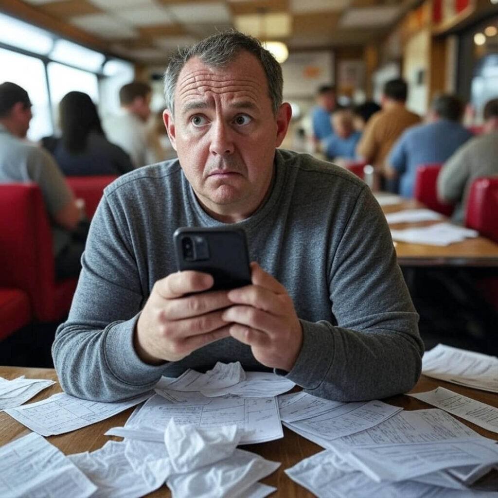 Fingers blurring over will vs. trust notes, total American dream derailment.