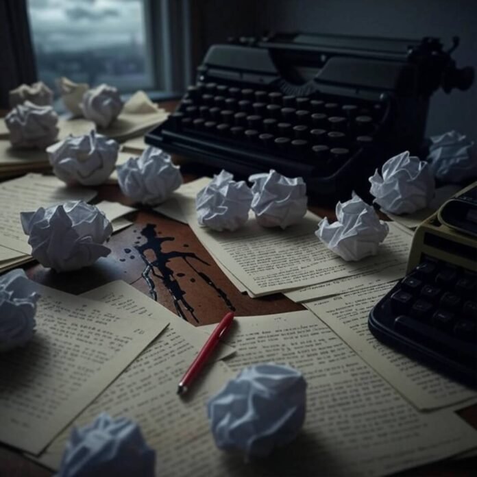 My desk, where I battled to write a cease and desist letter.