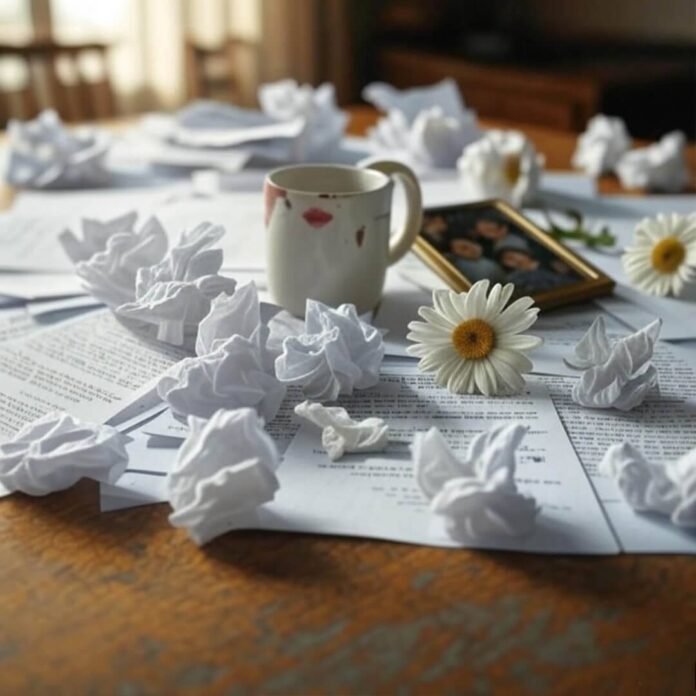 My table’s a mess, just like my probate avoidance journey.